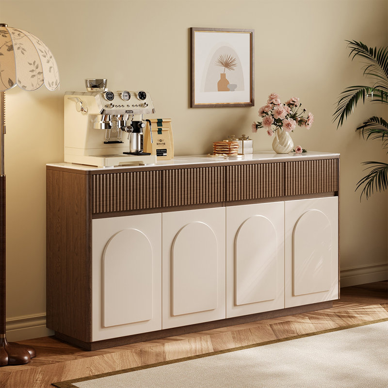 Buffet de style roche moyen, H 33,46 po x l 64,17 po x P 15,74 po