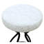 29 po, impression florale de 2 tabourets de bar ronds sans dossier rembourrés avec repose-pieds, sièges blancs et structure noire pour îlot de cuisine-1442255054