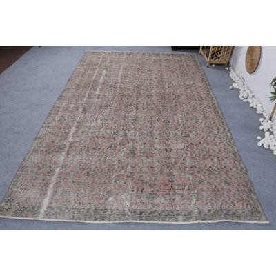 Turkish Rug, 5.8x9.1 ft Large Rug, Kitchen Rug, Orange Anatolian Rugs, Vintage Rug, Statement Rugs