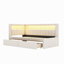 Lit plateforme simple tapissier avec port USB, lumière ambiante et base de rangement-272442555