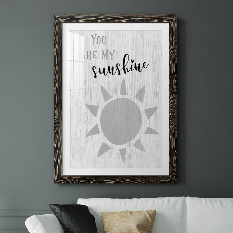 Soleil - imprimé, Papier encadré noir, H 37,5 po x l 27,5 po x P 1,5 po