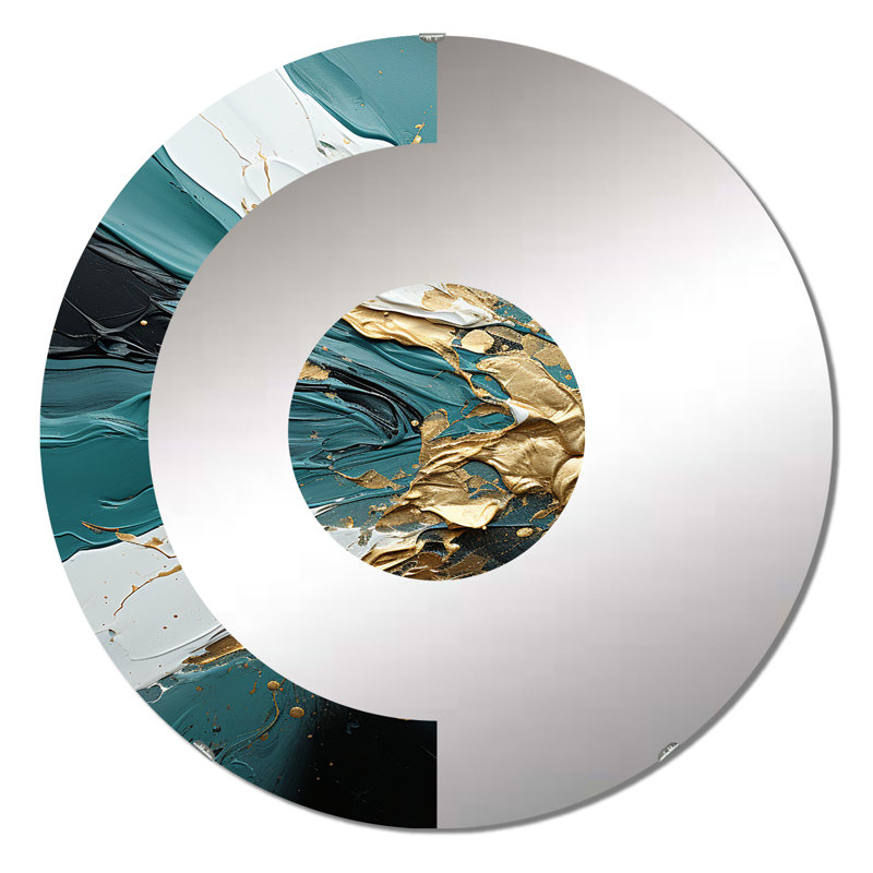 Kadiatou - Miroir mural demi-cercle, 23,6 po x 23,6 po