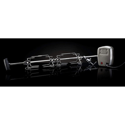 Ensemble de rôtisserie en acier inoxydable avec moteur pour grands barbecues à gaz Napoleon 69231