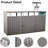 Metal Garbage Bin Shed In Grey Color - Stores 3 Trash Cans, , Scratch-, Easy To Install And Clean Storage For Lawn Holds , Use