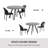 Siefert 35.4'' Round Dining Table Set, Kitchen Dining Table and 4 Dining Chairs-88629379-89176612