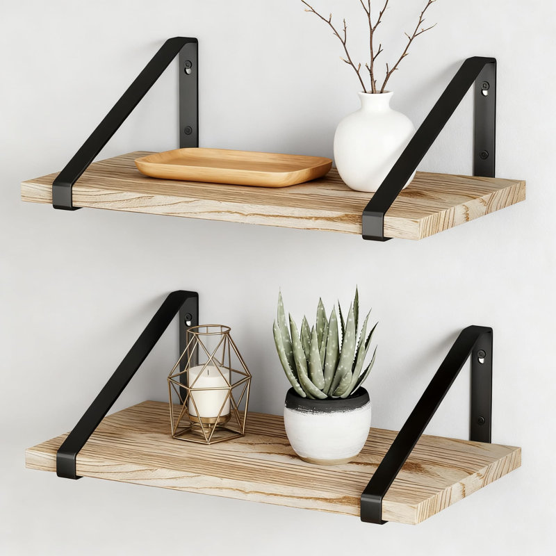 Deep Floating Shelves For Wall Mounted Storage And Display, Large Rustic Wood Shelving For Home And Office Organization In Multiple Rooms