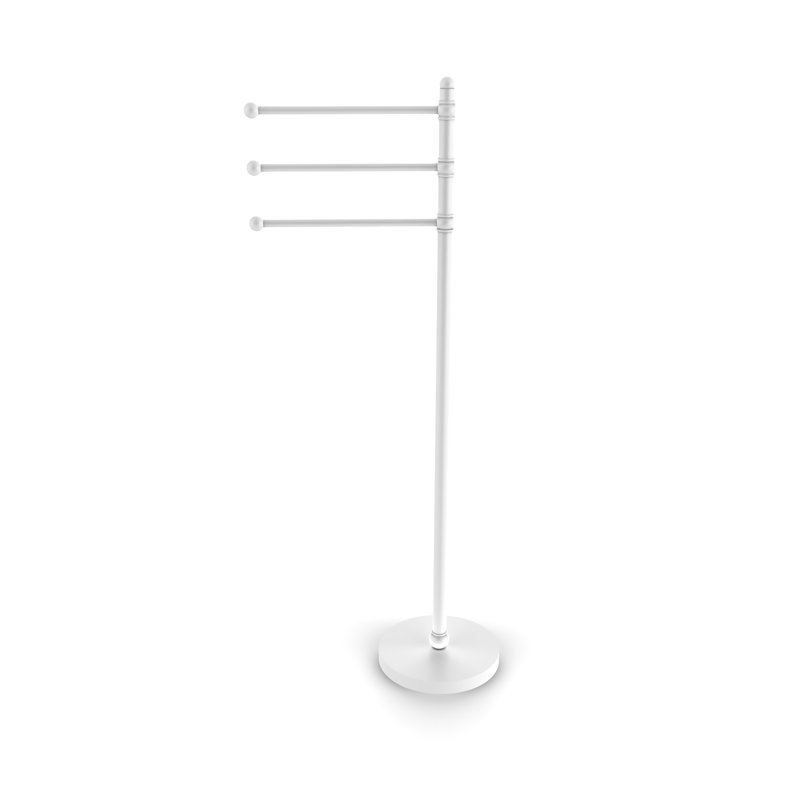 Porte-serviettes sur pied, Blanc mat