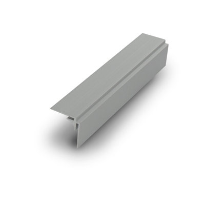 Caniveau de coin intérieur en aluminium satiné anodisé transparent de 90 degrés Outwater 1/16 po - 36 pièces (paquet de 4)