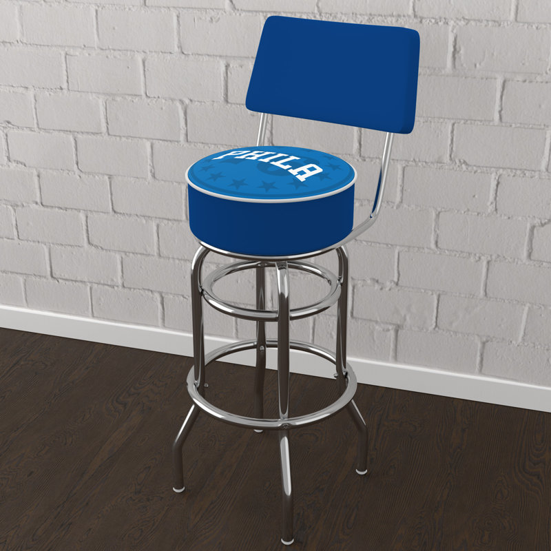 Swivel Upholstered Counter Stool with Metal Frame
