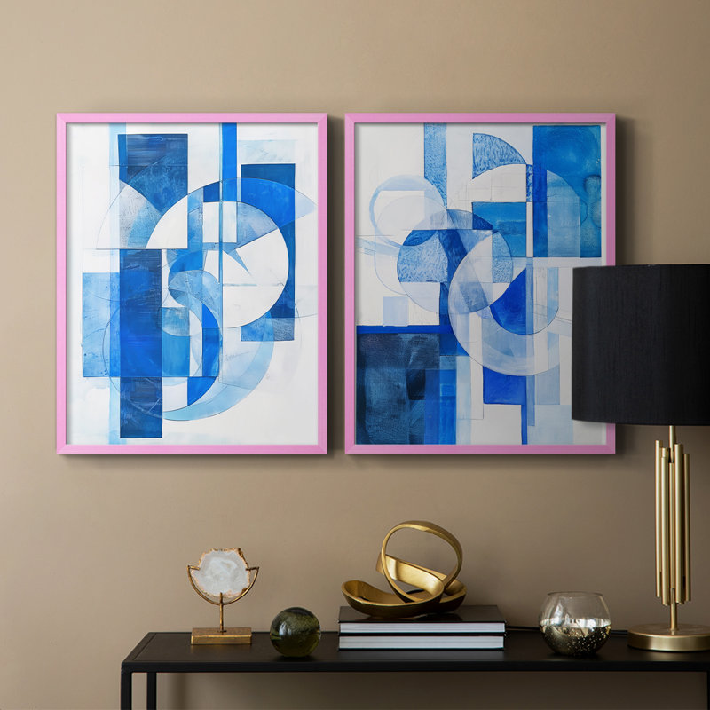 Série ABSTRACT CVI - reproduction encadrée de qualité supérieure - prête à être accrochée - aucun clou requis - aucun clou requis