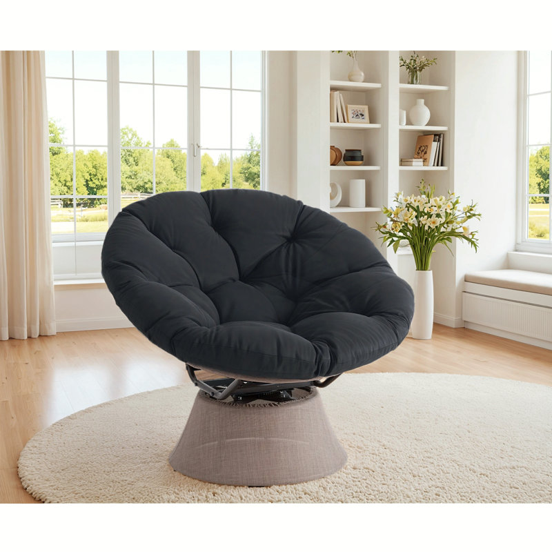 Fauteuil d'appoint 43 po Papasan, Noir