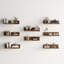 Ensemble de 8 tablettes murales flottantes en bois, tablettes pour décoration murale, rétro-937174187