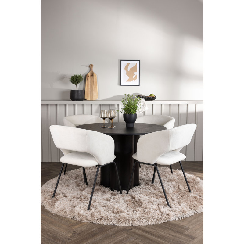 Langhorne 4 - Person Dining Set, Black