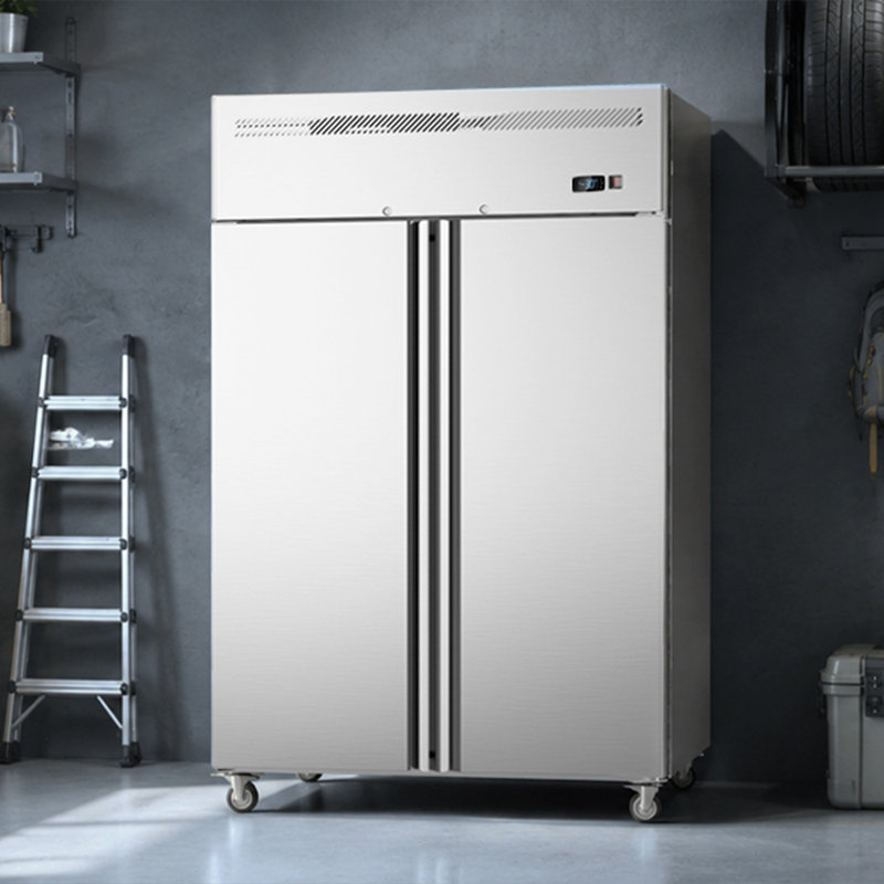 Congélateur vertical en acier inoxydable de 48 pi l 36 po Coolake pour restaurant Garage School Church, -8 à 0 ℉