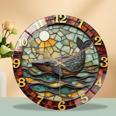 Horloge murale baleine 12 po