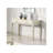 Transitional Storage Table With Jewel Encrusted Handles Rectangular Silver Square Knob And