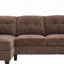 Canapé modulaire en U en chenille de 103,5 po avec méridienne double, poches de rangement et coussins pour accoudoirs-1360087822