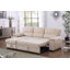 97.5"W Velvet Fabric Reversible Sleeper Sectional Sofa Chaise-1773252857