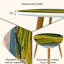 Ensemble de 2 tables basses gigognes Triangle
