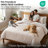 Southshore Fine Linens Vilano Duvet Cover Set, Oversized 110 GSM Microfiber Bedding with Hidden Zipper Closure and 4 Corner Ties, 1 Pillow Sham, Twin/Twin XL, Bone-850210335-850210329