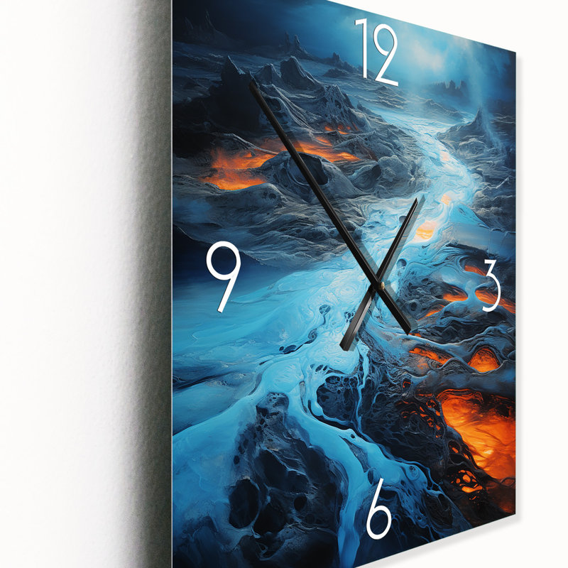 Horloge murale moderne Wild River, Grand