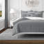 Ensemble d'édredon en coton gris uni 8 pièces Shay-109897604