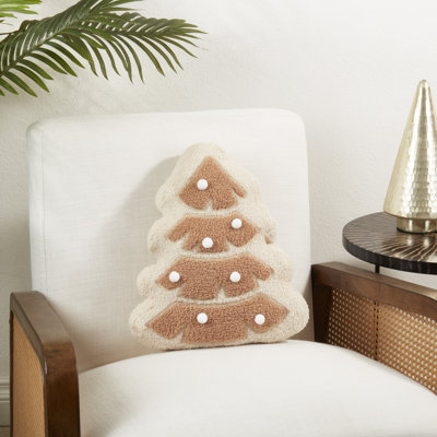 Christmas Tree Poly Filled Throw Pillow
