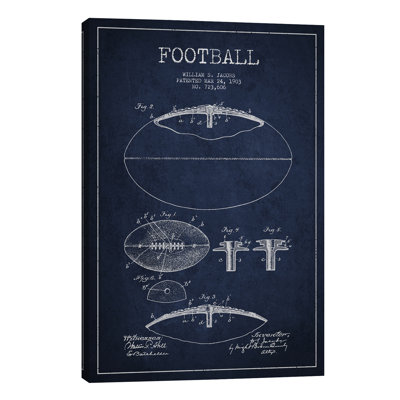 Football All Patent by Aged Pixel - Print on Canvas