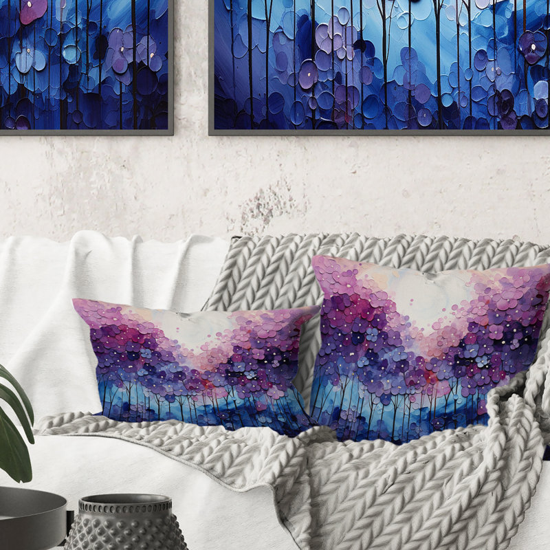 Coussin Indigo Dreams II - Abstract Landscape