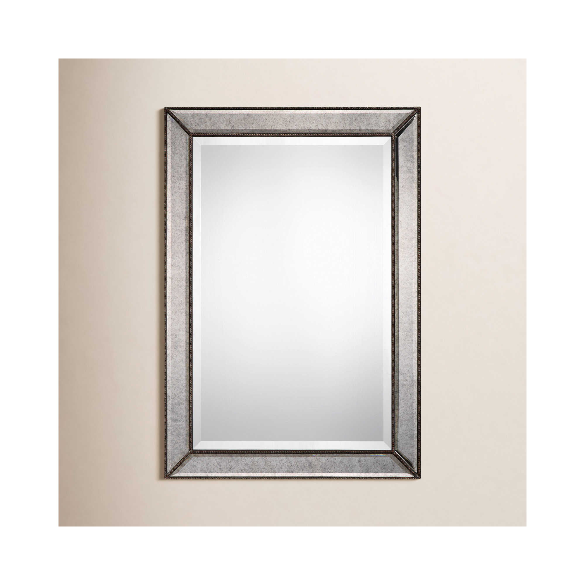 Farmingdale Solid Wood Rectangle Wall Mirror