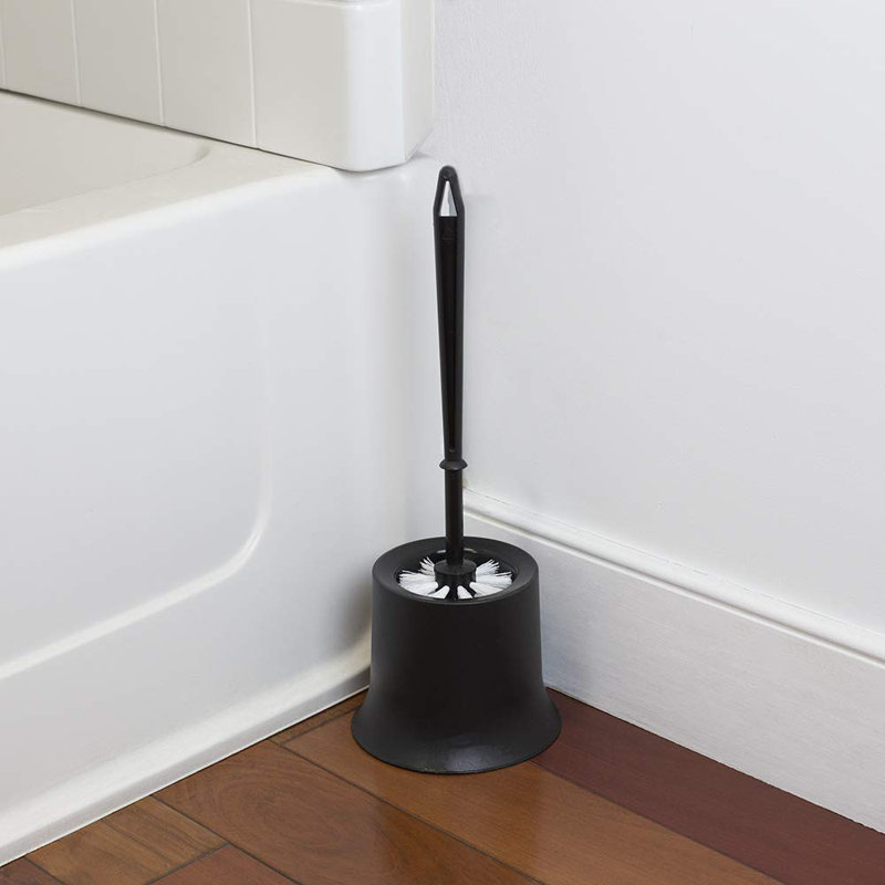 Porte-brosse de toilette 15,25 po Afacha, Noir