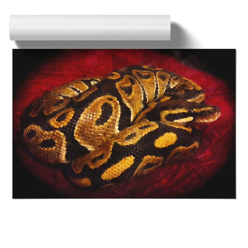 Python Snake Painting - Frameless Print, 42cm H x 59cm W x 0.1cm D