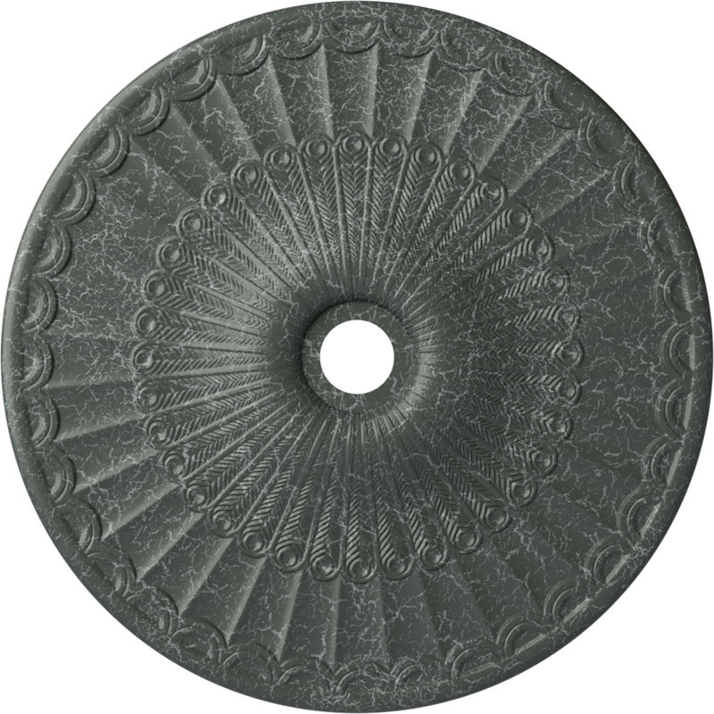 Médaillon de plafond Endurathane Melonie, DE 36 1/4 po x P 1 7/8 po (pour auvents jusqu'à 6 1/4 po), finition bronze peinte à la main