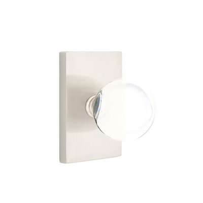 Privacy Bristol Knob with Modern Rectangular Rose
