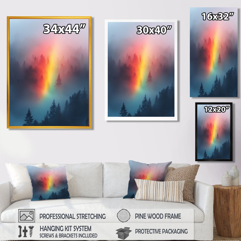Glender - paysages, art mural sur toile, H 32 po x l 16 po, Toile tendue, Ne s'applique pas