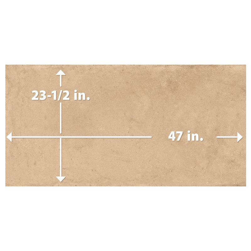 Cythere 23-1/2 in. x 47 in. Porcelain Floor and Wall Tile, Yellow