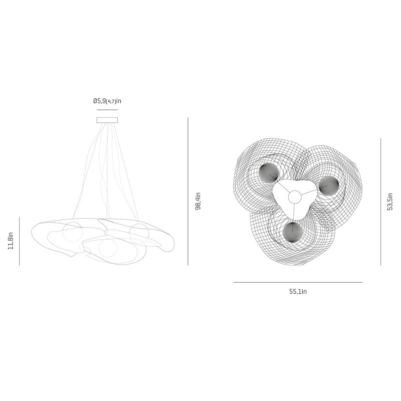 Mytilus 3-Light Chandelier