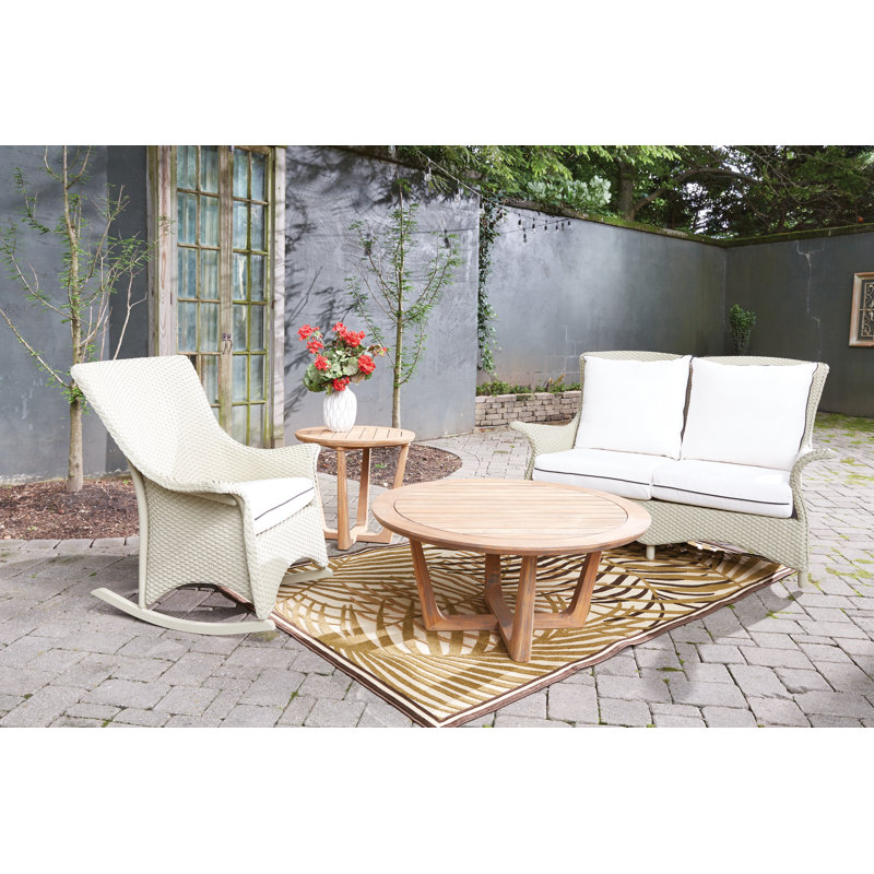 Mandalay Outdoor Rocker Chair, Bark, Hansen Sky