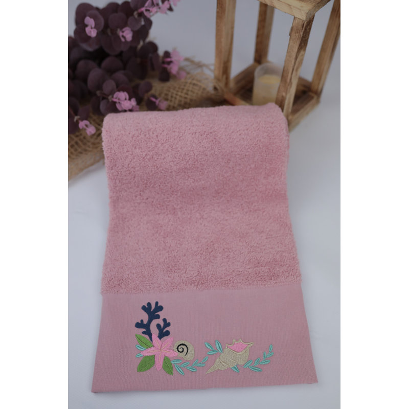 Débarbouillette 100% coton Shaan, Cerise / bleu / vert