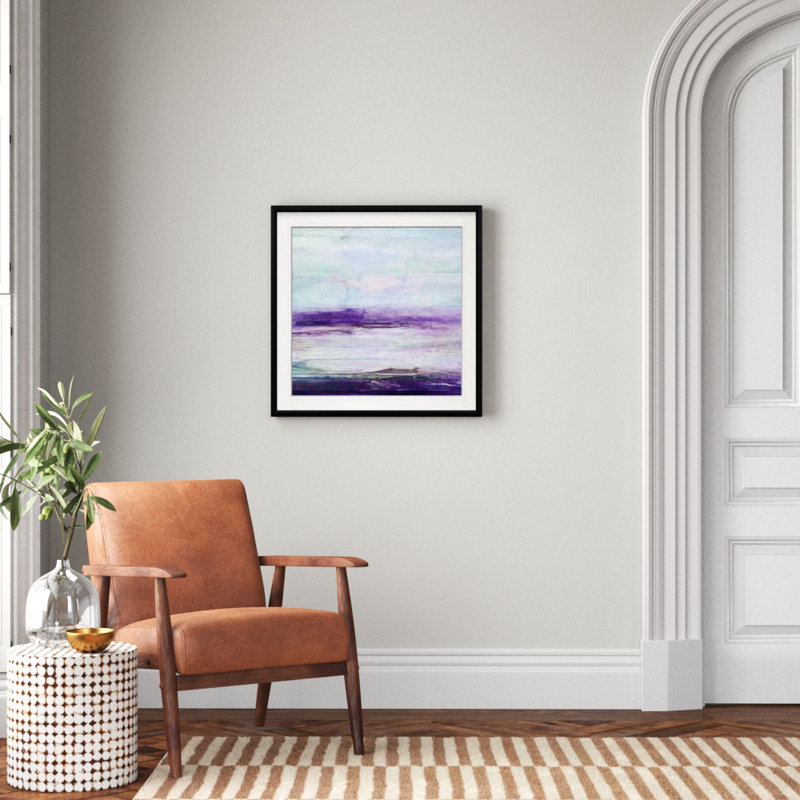« mauve gris ii », peinture, H 28 po x l 28 po x p 1,5 po, Cadre noir