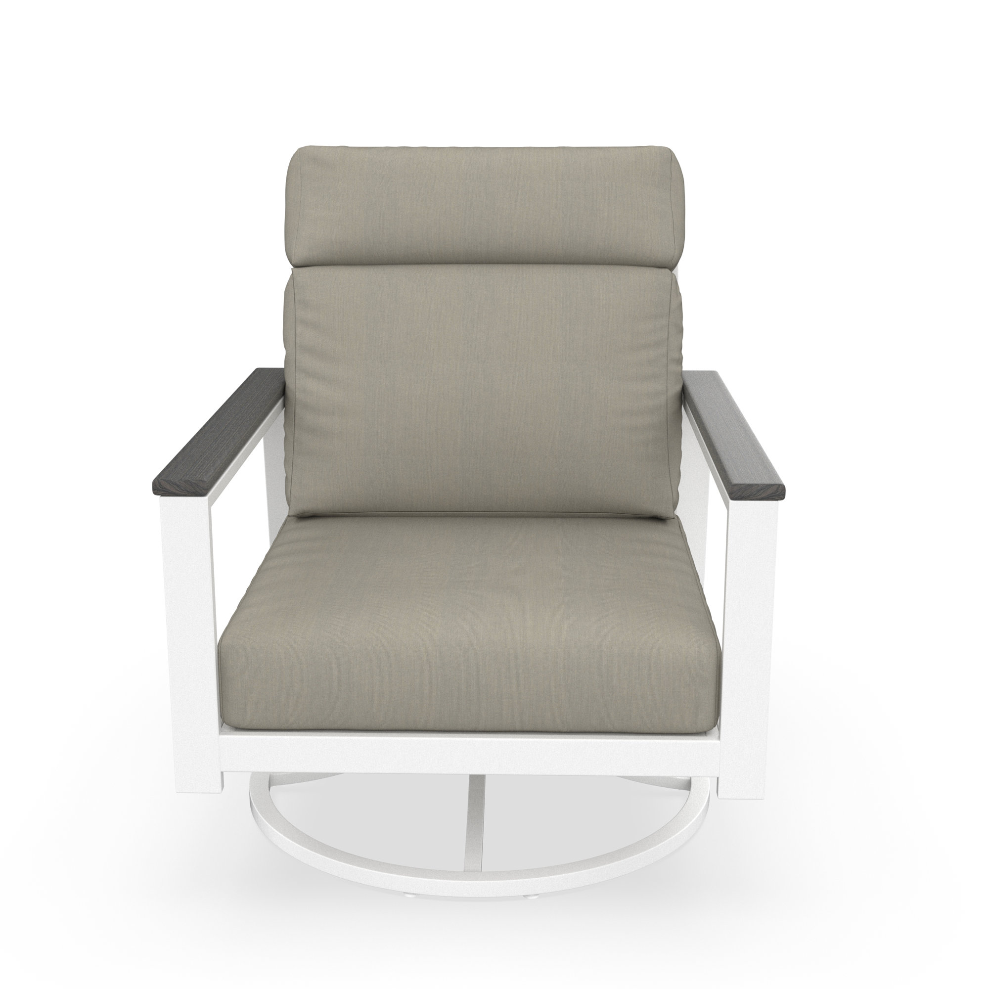 Townsend Metal Outdoor Rocking Chair With Sunbrella Cushion, Gray, Spectrum Dove