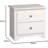 Traditional Nightstand Side Table With 2 Drawers, Functional 2-Drawer Bedside Table 16" D X 23.25" W X 21.75" H, White