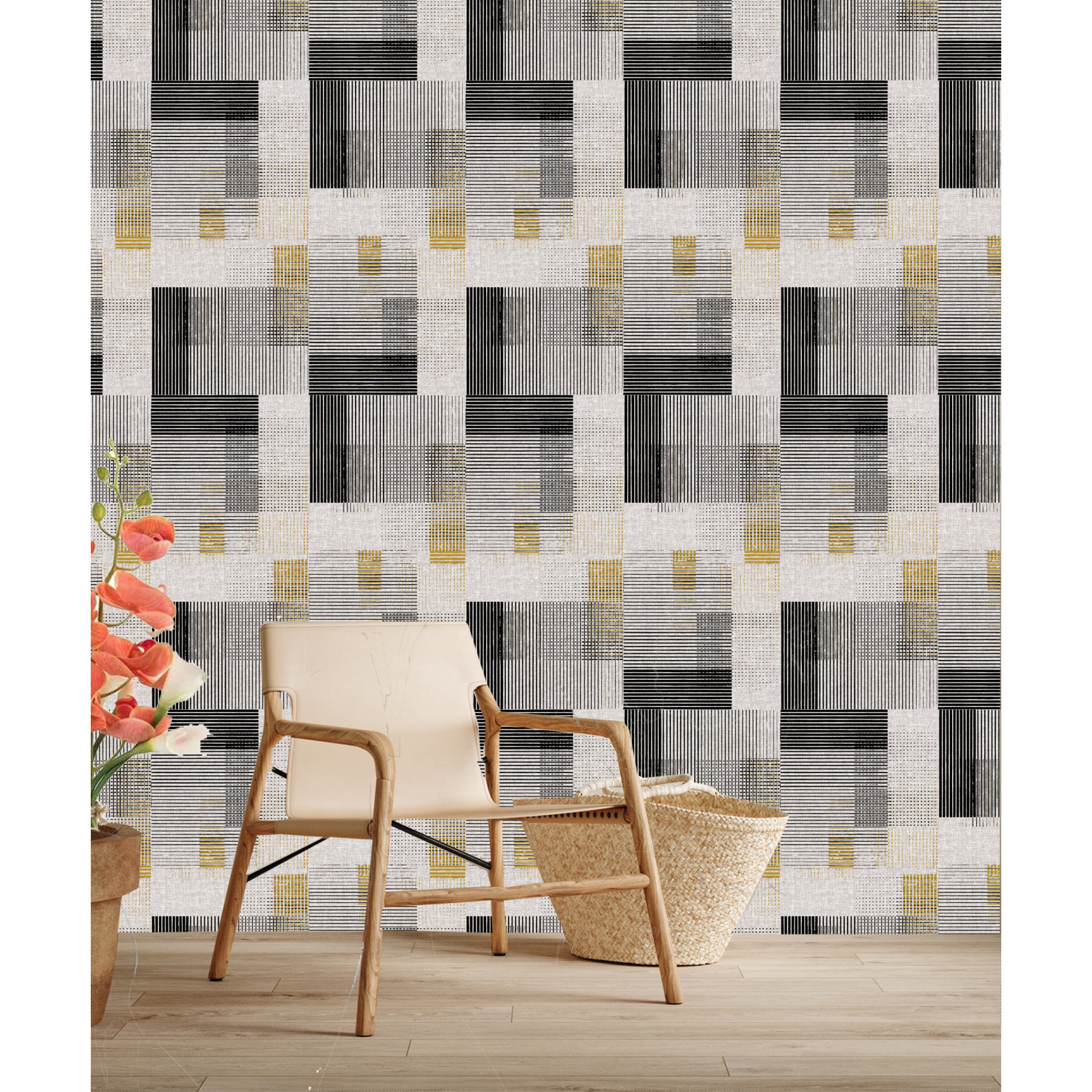 Viridian Modern Peel & Stick Geometric Wallpaper