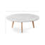 Table basse 31 "en marbre de Carrare italien avec pieds en chêne Andrea-996174184
