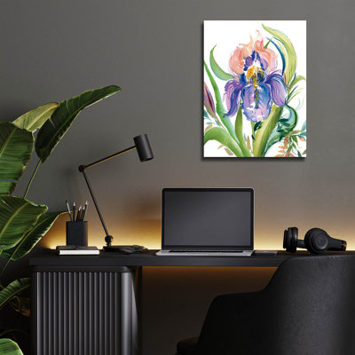 «Wild Iris» par Kristy riz, art mural en verre acrylique