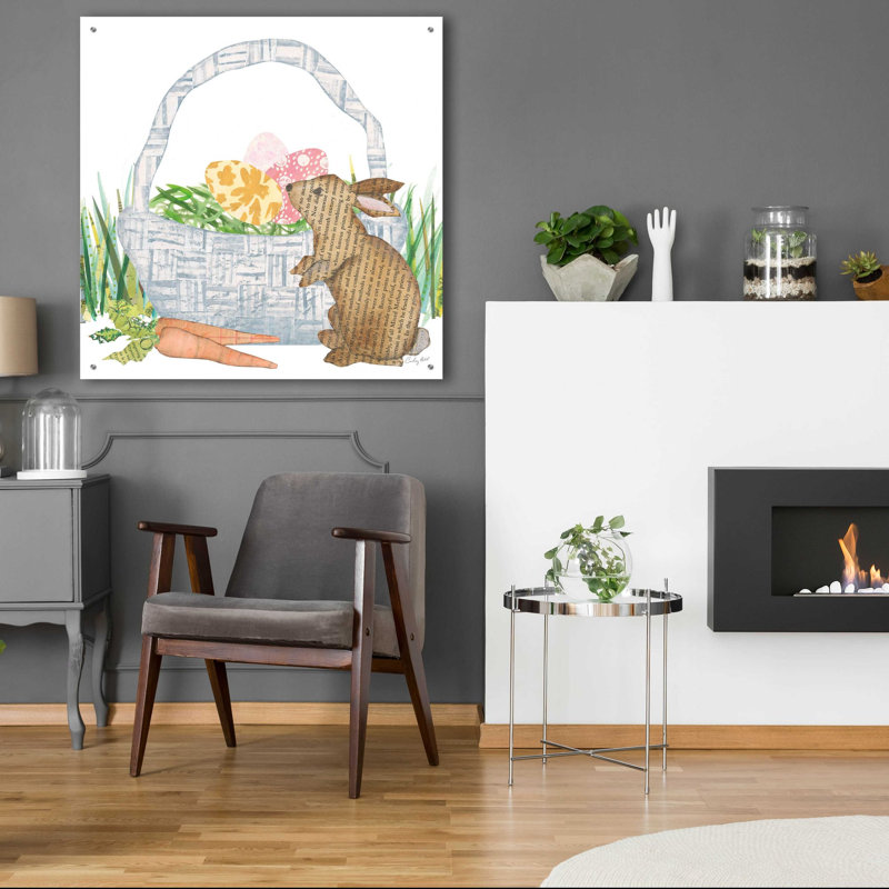 «Spring Has Sprung VI» par Courtney Prahl, art mural en verre acrylique, H 36 po x l 36 po
