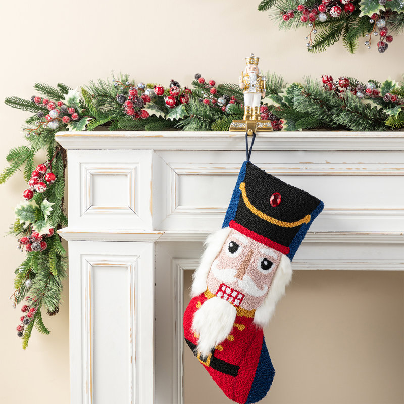 Bas de Noël crocheté de 21 po, casse-noisette