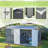 8X12 Ft Storage Shed Outdoor, Xl Heavy-Duty Steel Building With Window – Features Hinged Gray Doors & 4 Air Vents-118230081-118230080