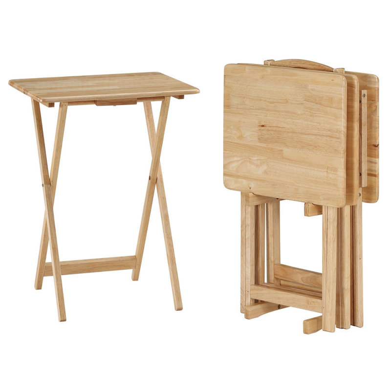 Ensemble de tables-plateaux 4 pièces Mariefred, Brun