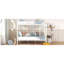 Lit double superposé au-dessus de fer, blanc - conception accrocheuse, support solide, lit facile à installer dans un espace compact et élégant, adapté aux familles en pleine croissance-312886034-312886045